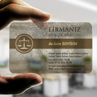 Avukat Şeffaf Kartvizit